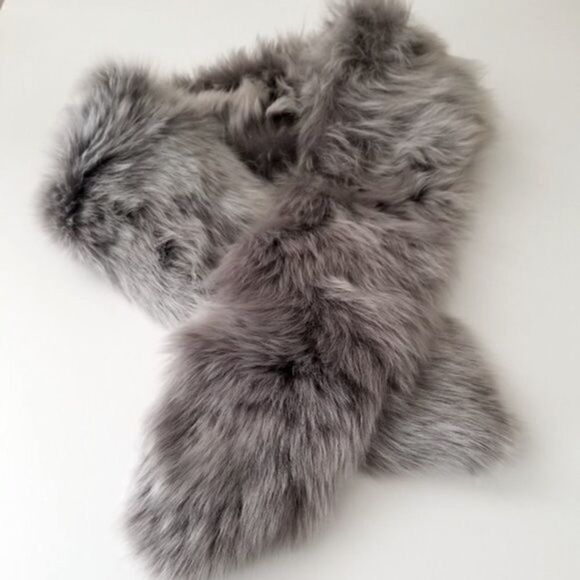 Ralph Lauren Collection * Fall 2014 Gray Italian Lamb Shearling Pull-Thru Collar - Picture 6 of 16